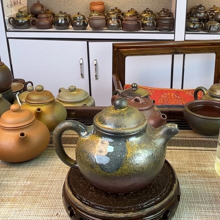 紫砂茶壶底槽清柴烧320cc