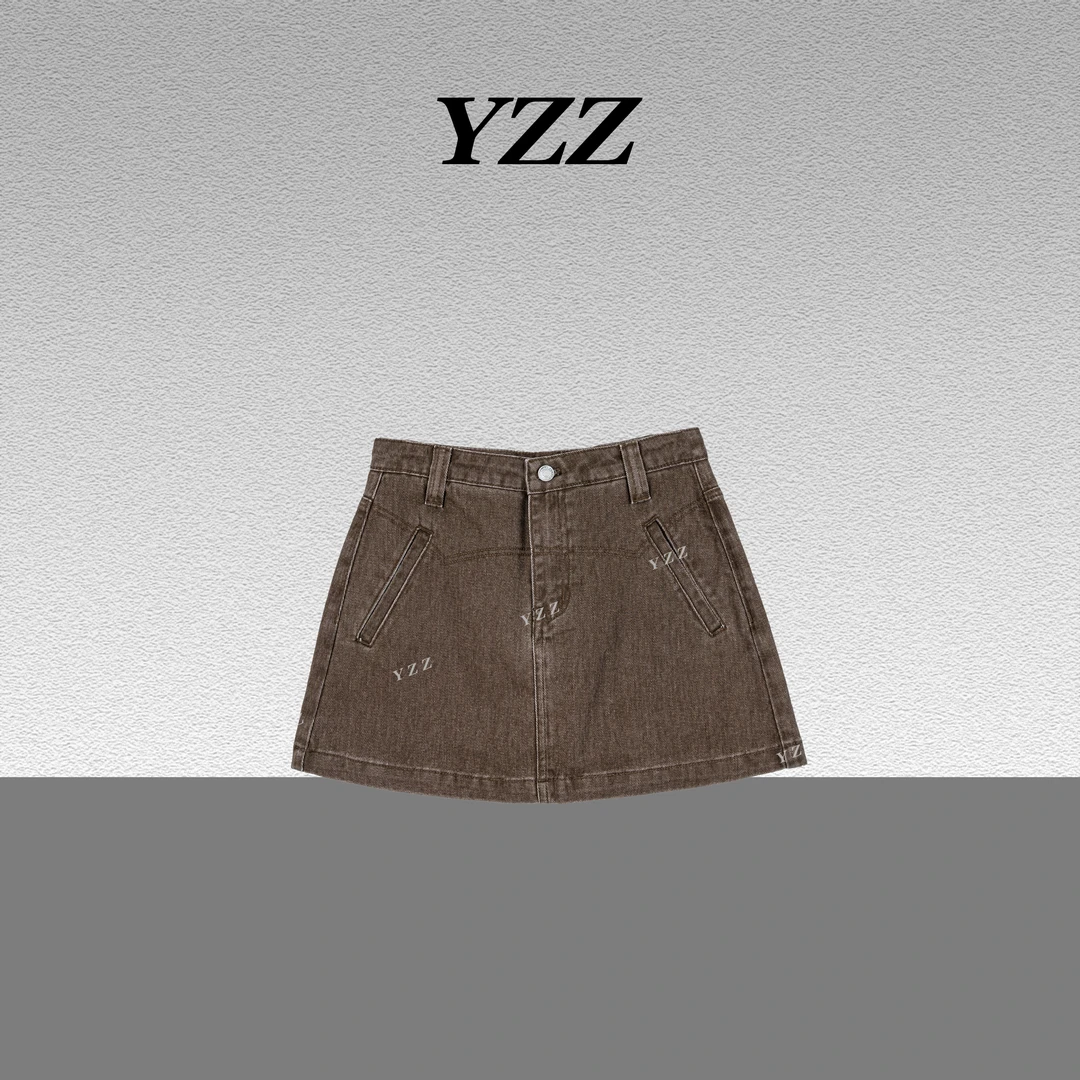 YZZ “琥珀”高腰时尚洋气百搭弹力A字半身包臀半裙 680001