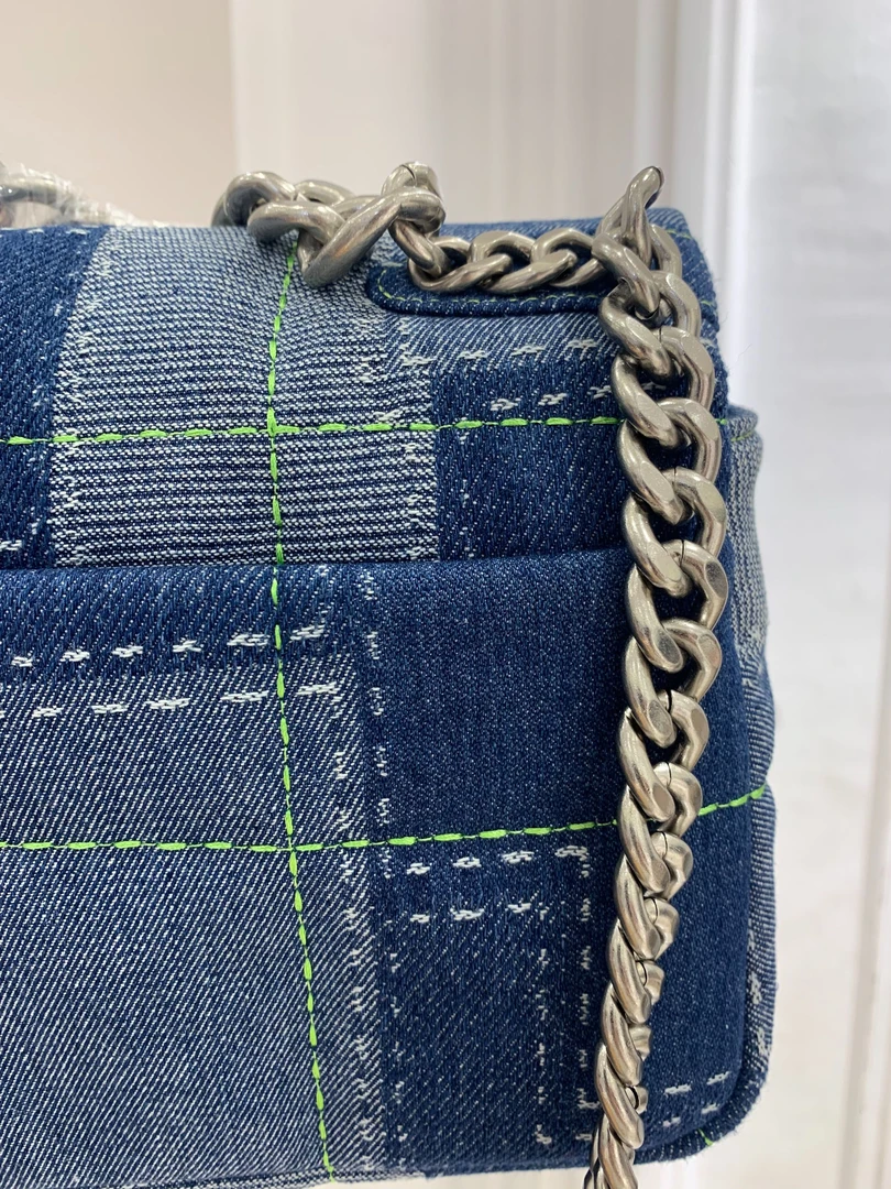 [兮希] 时尚女包通勤大容量手提包 牛仔蓝大包