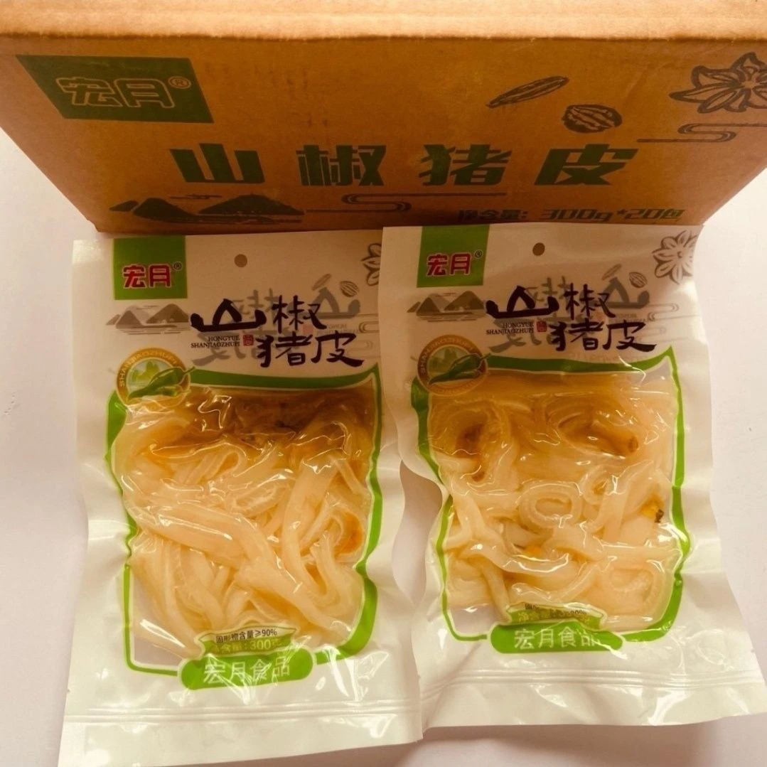 宏月 300g 泡椒猪皮嘛嘛香熟食卤味猪皮开袋即食下酒菜追剧大包装