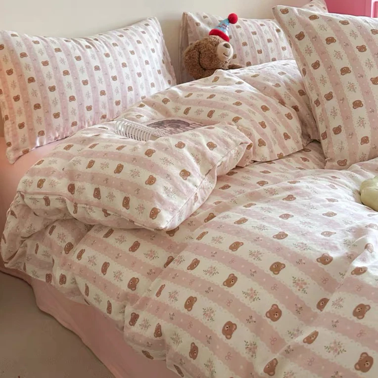 全棉 斜纹棉印花aa面一个单人被套