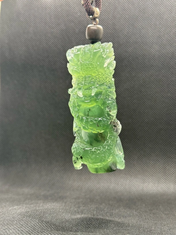 岫玉180料龙柱手工手把件