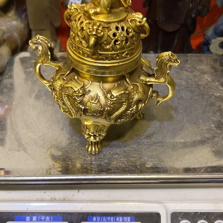 单***年黄铜摆件,文房工艺品摆件