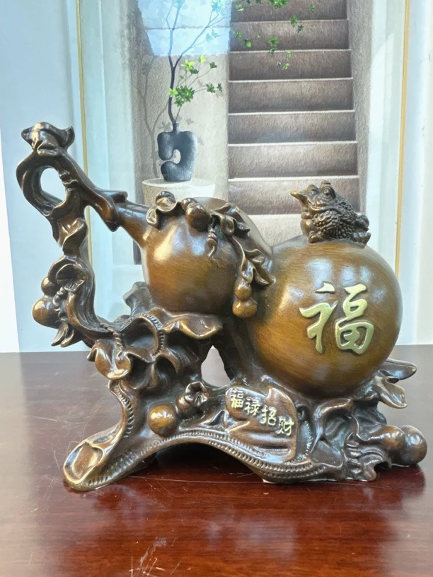 新人福利福禄招财客厅玄关博古架酒柜前台收银台送礼摆件