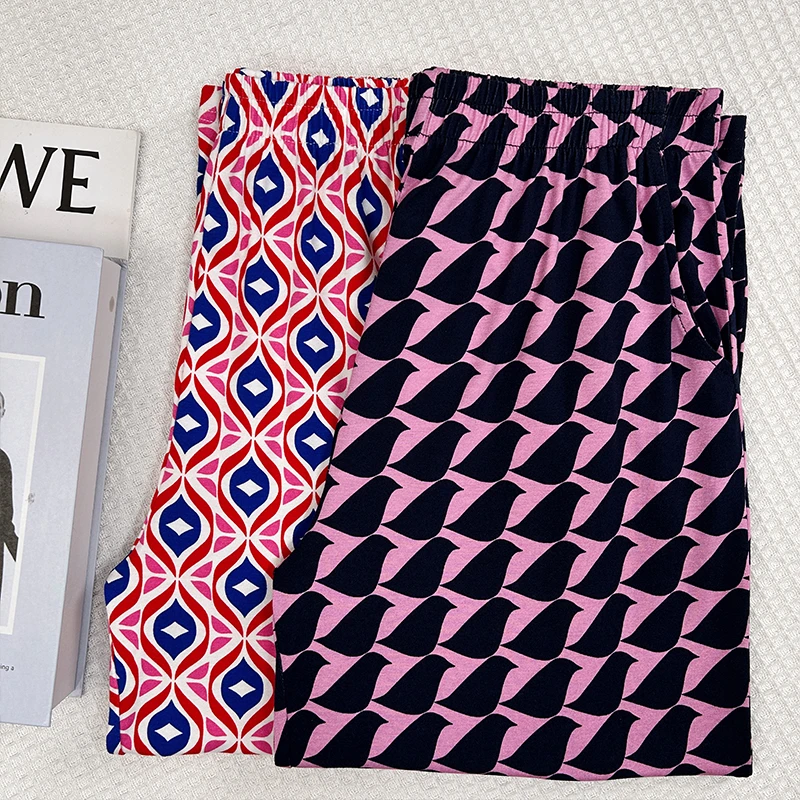 【波普几何】莫代尔空气无感女居家睡裤家居裤大码裤子高腰夏季