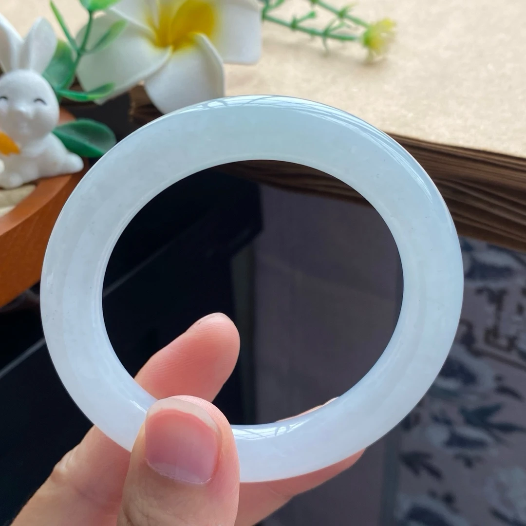 天然翡翠11.22批10937号53.8-10.5-10.1！厚装！冰果天然翡翠手镯