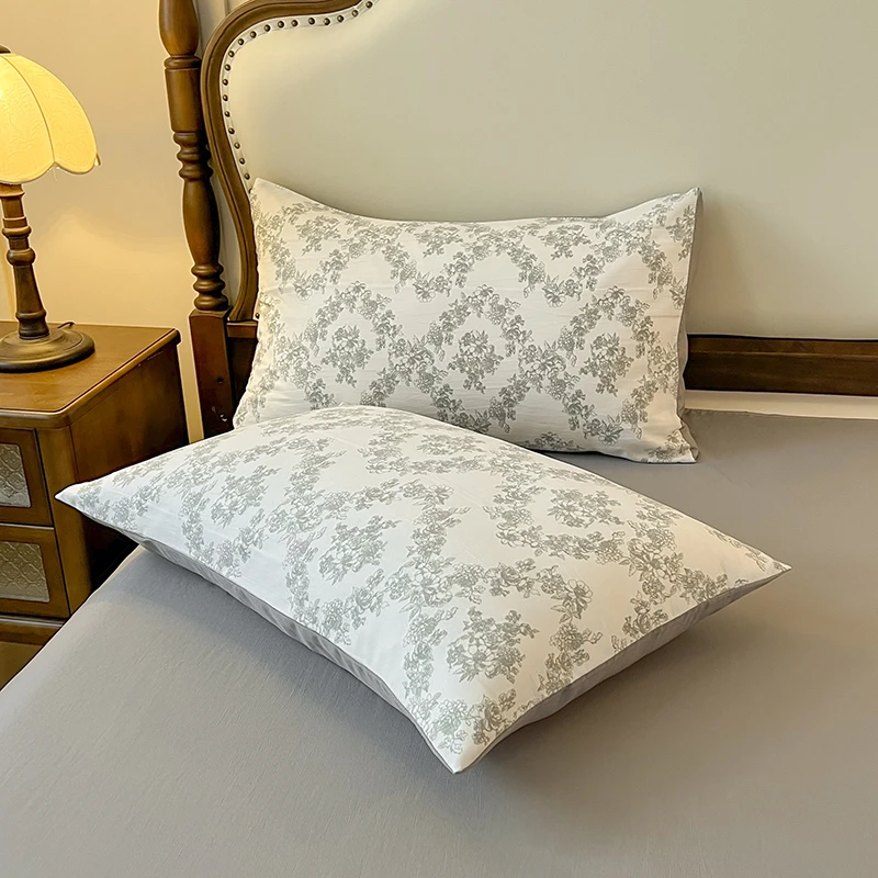 7A抗菌皱皱纱枕套48*74 浅黛