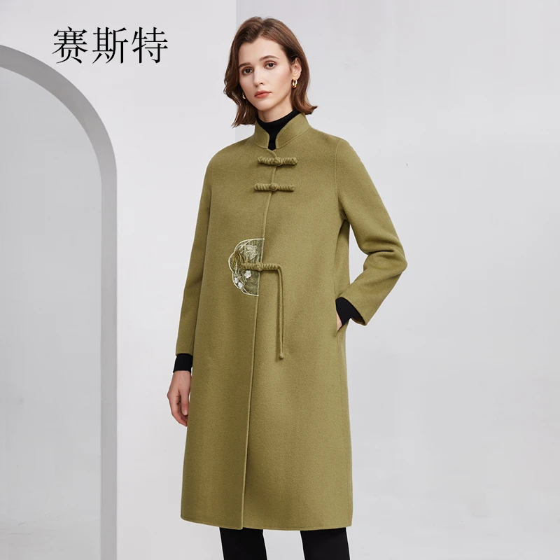 赛斯特女装时尚气质大衣秋冬外套J24014