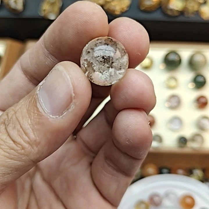 紫晶珠宝半成品未镶嵌15.8mm幽灵珠珠