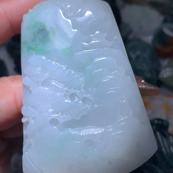 翡翠未镶嵌颈饰保真天然A货翡翠