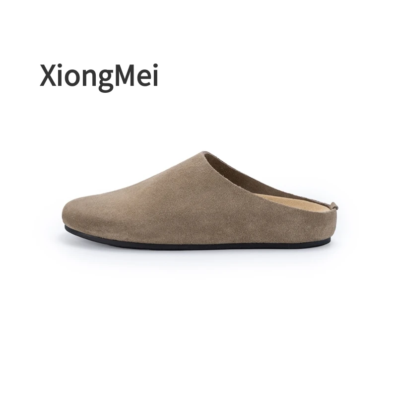 【穆勒半托】新款牛反绒勃肯穆勒半拖清凉透气穿搭包头软底舒适拖鞋