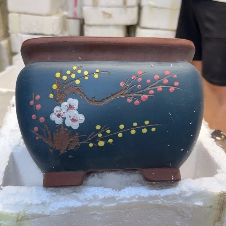 紫砂花盆口径25高度19