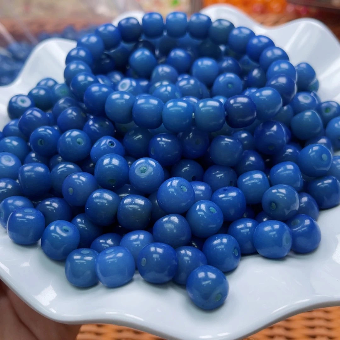白玉菩提吊坠梅*鹿a10mm/50颗蓝精灵