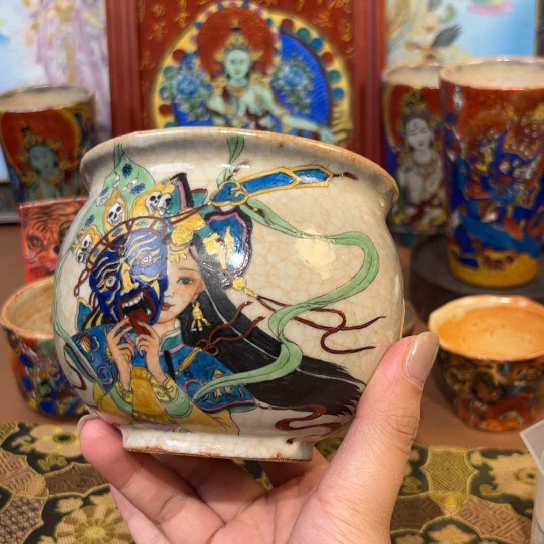 手工手绘扎基拉姆茶洗