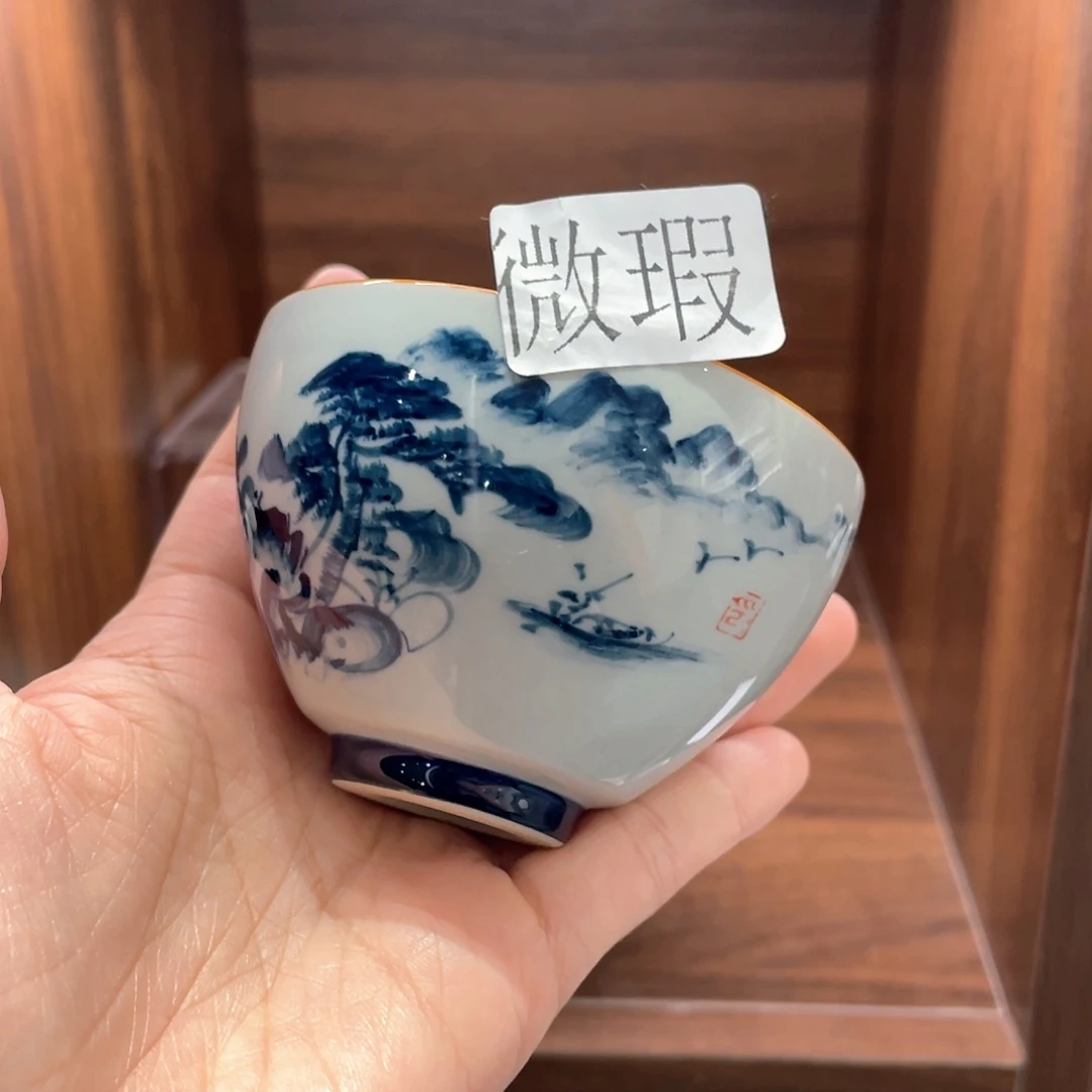 釉下彩纯手绘微瑕