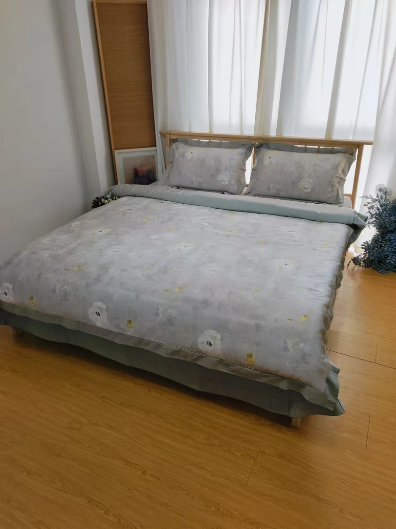 数码印花床盖款四件套标准微瑕～夕雾W780