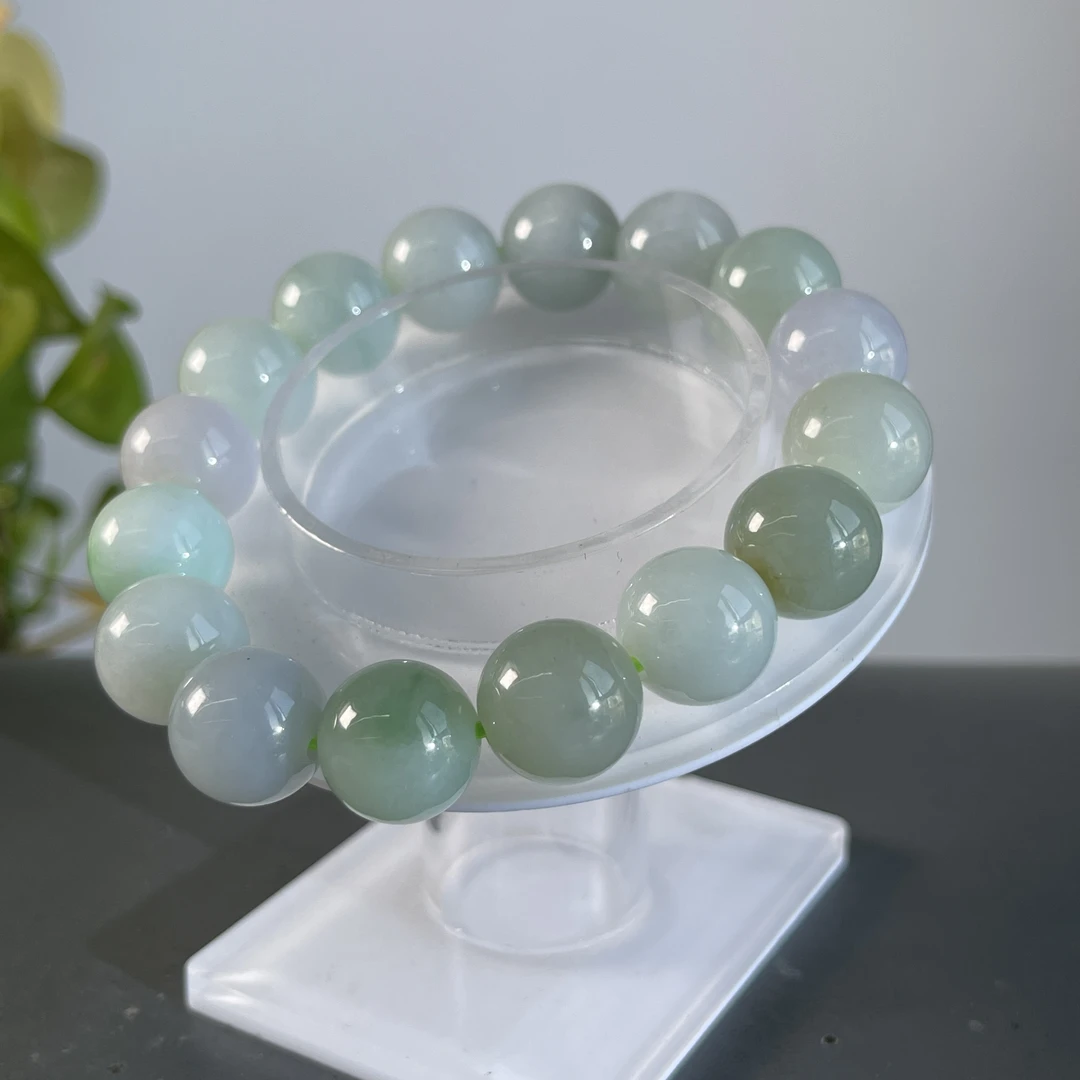 JTB17-76  天然缅甸A货翡翠  翡翠手串