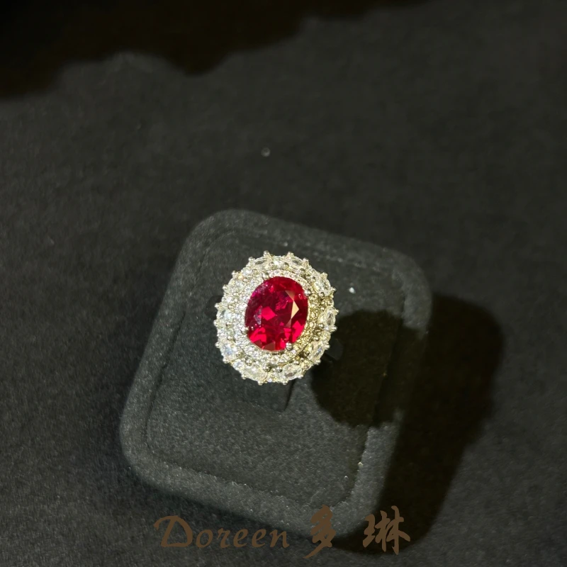 铜合金戒指 重工鸽红戒指MK041