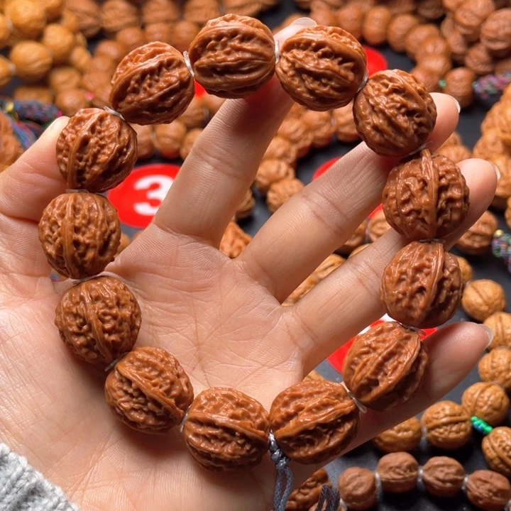 文玩核桃吊坠密纹八棱