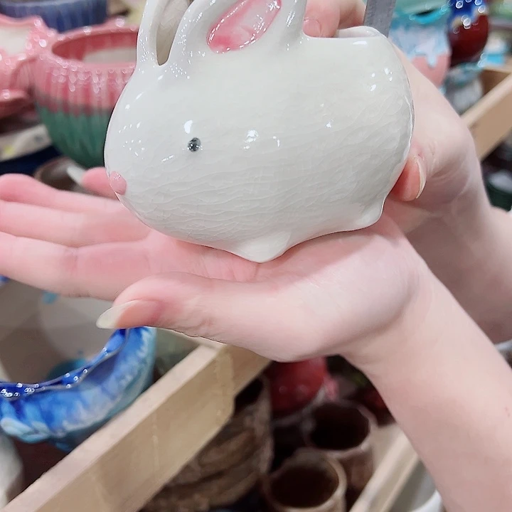 有孔，凑单福利满10元发货陶瓷多肉花盆！