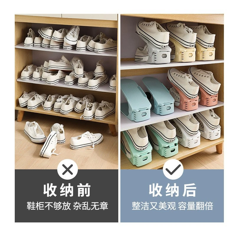 【源头工厂】可调节式鞋架双层收纳架鞋托家用省空间鞋子整理架宿舍