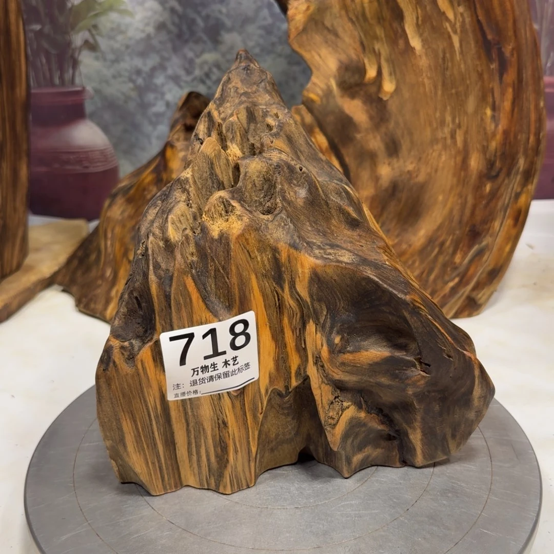 广***艺木花果香天然随型摆件，土埋老料自然香韵造型独特