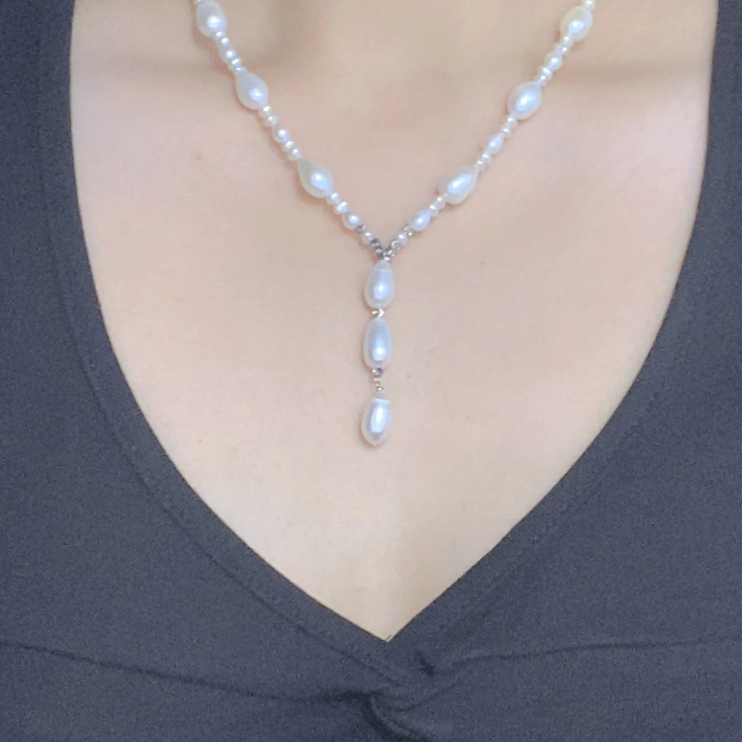 银S925镶嵌淡水珍珠耳饰