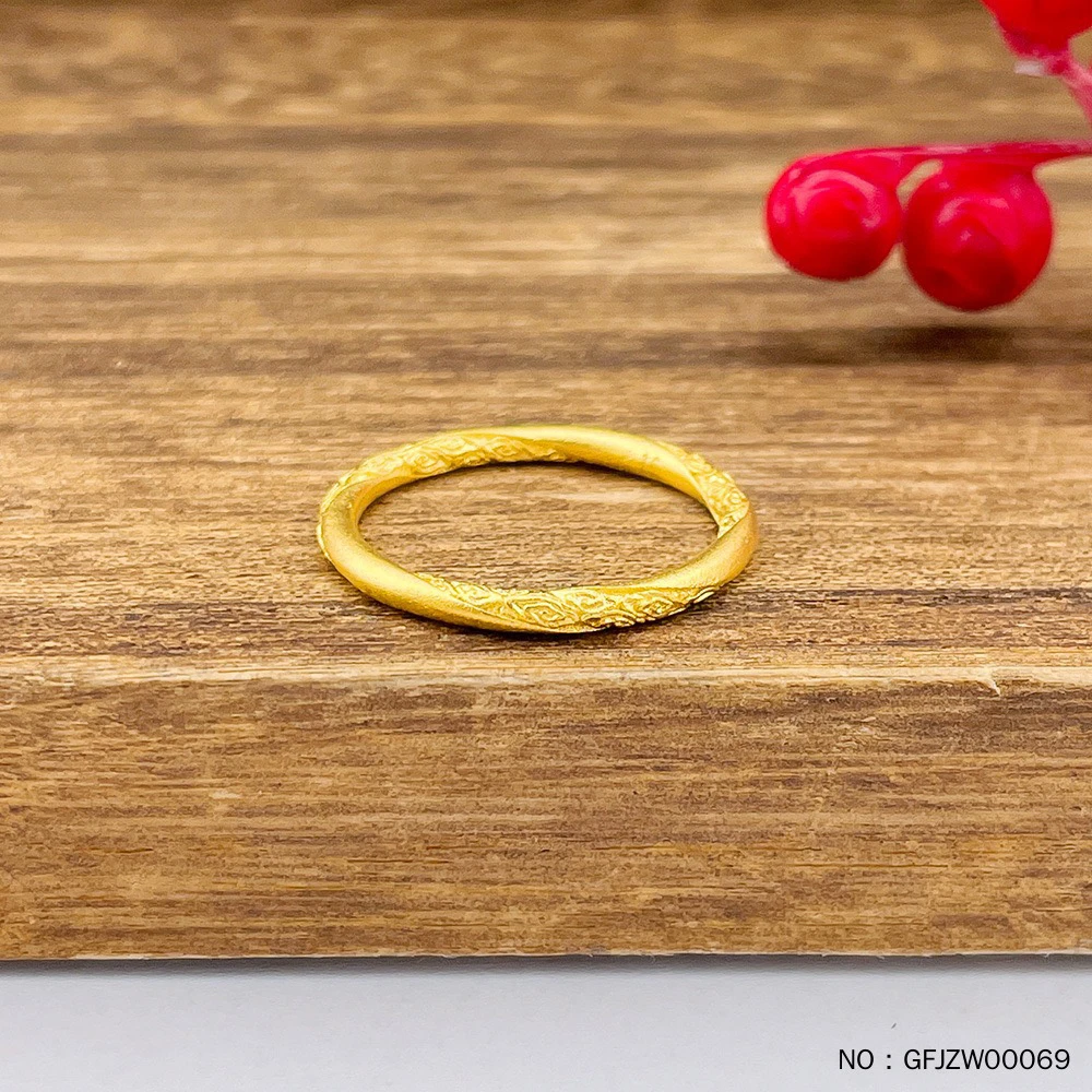 #固口戒指 #线戒 #条戒 古法实心古法莫比乌斯环纹圈戒