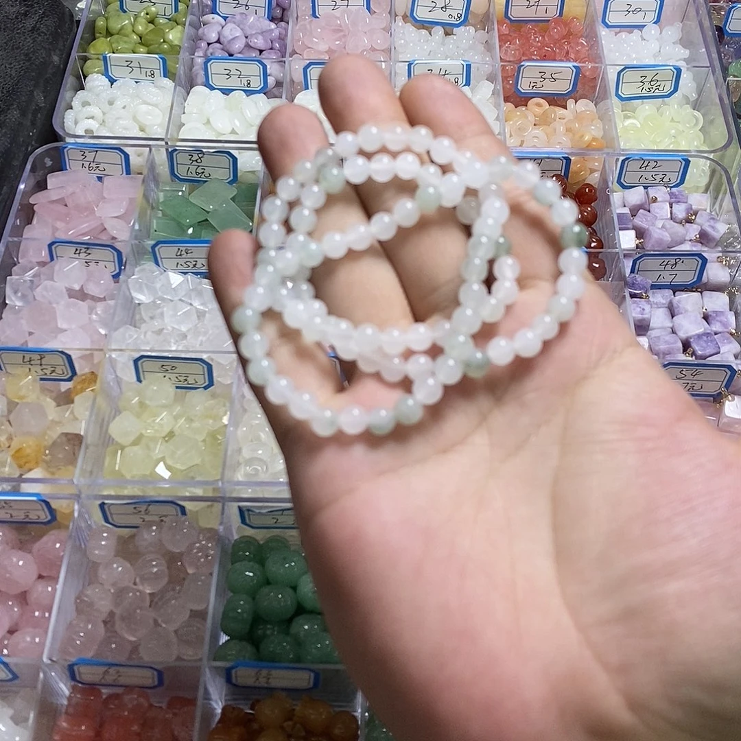 水晶珠宝半成品未镶嵌3圈手链