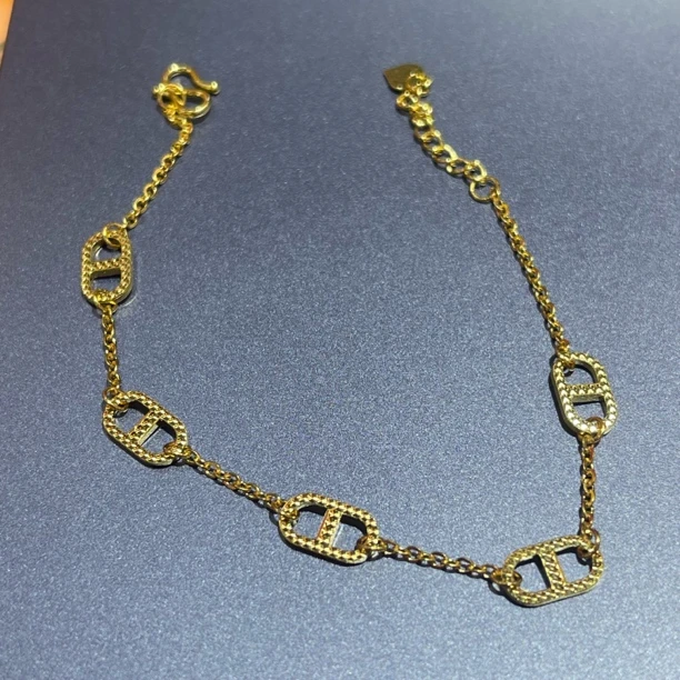足金手链 足金999猪鼻子手链  Y005