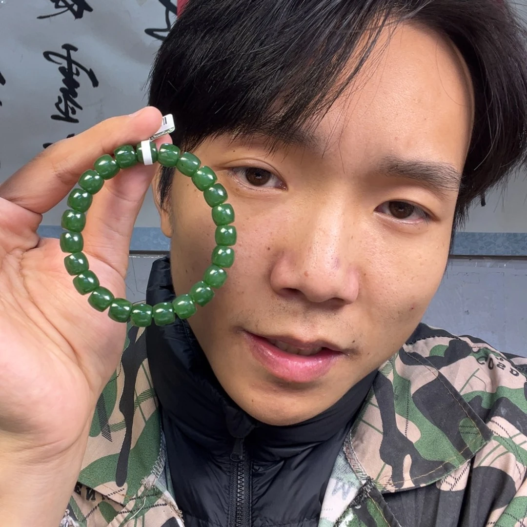 颈饰未镶嵌和田玉多样性俄罗斯碧玉直切珠卡9