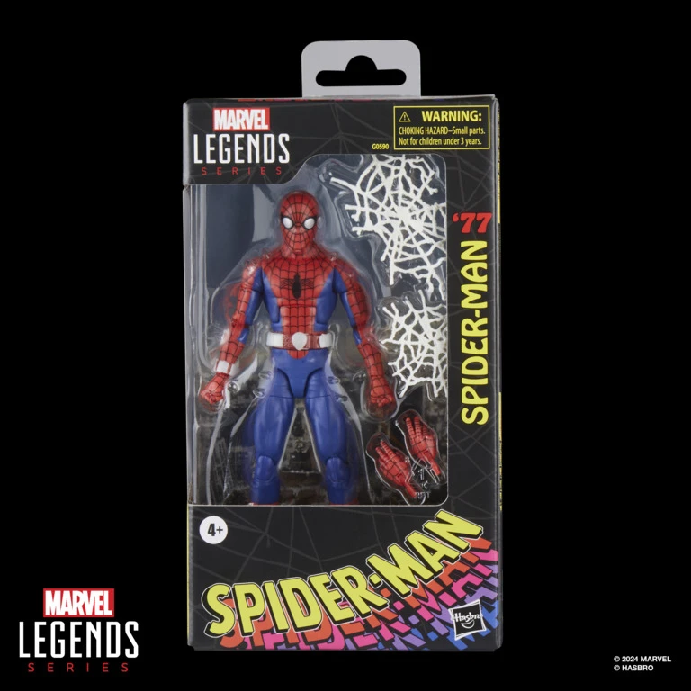 孩之宝漫威MarvelLegends 蜘蛛侠1977蜘蛛侠 6寸可动人偶手办
