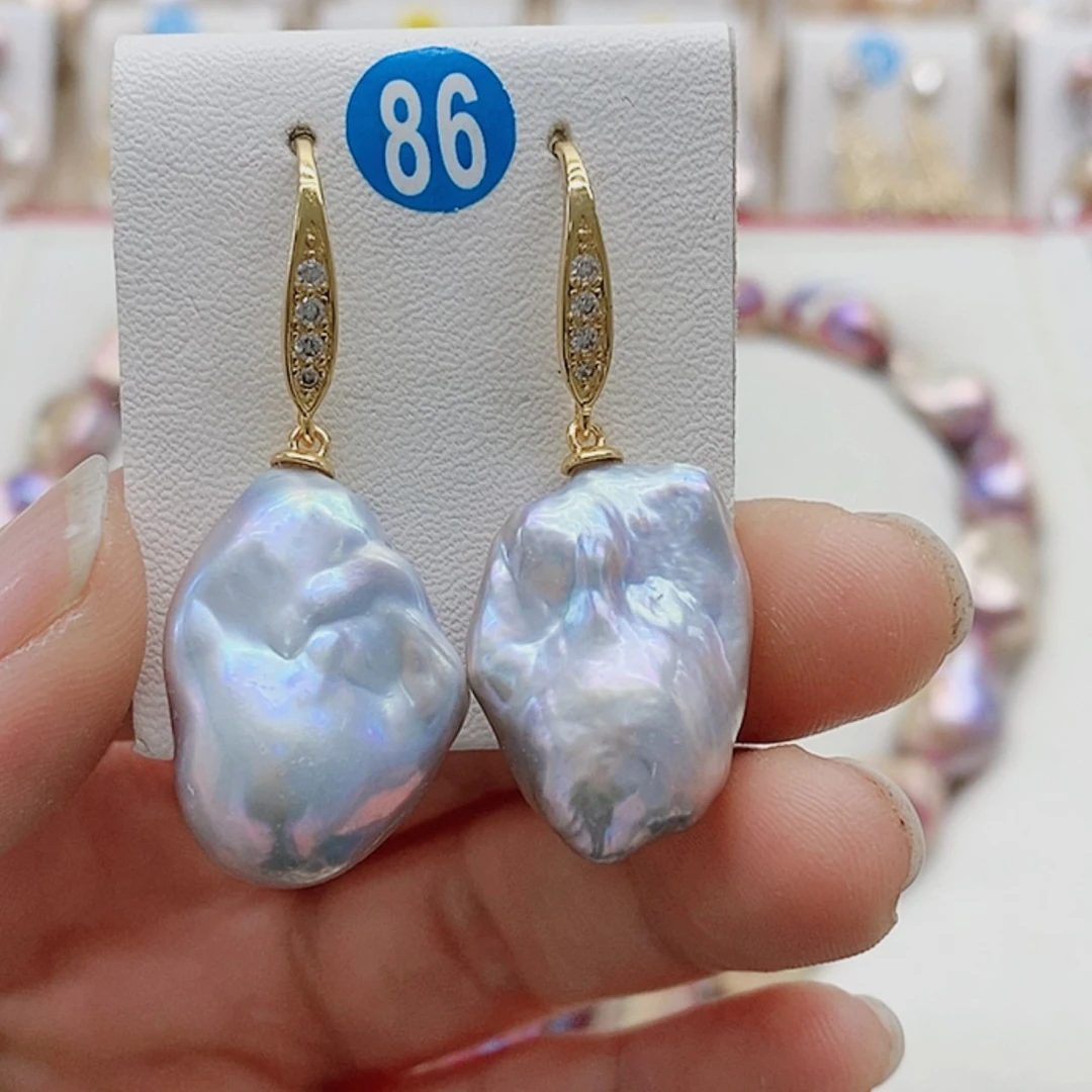 【闪购商品】淡水珍珠耳饰银S925镶嵌