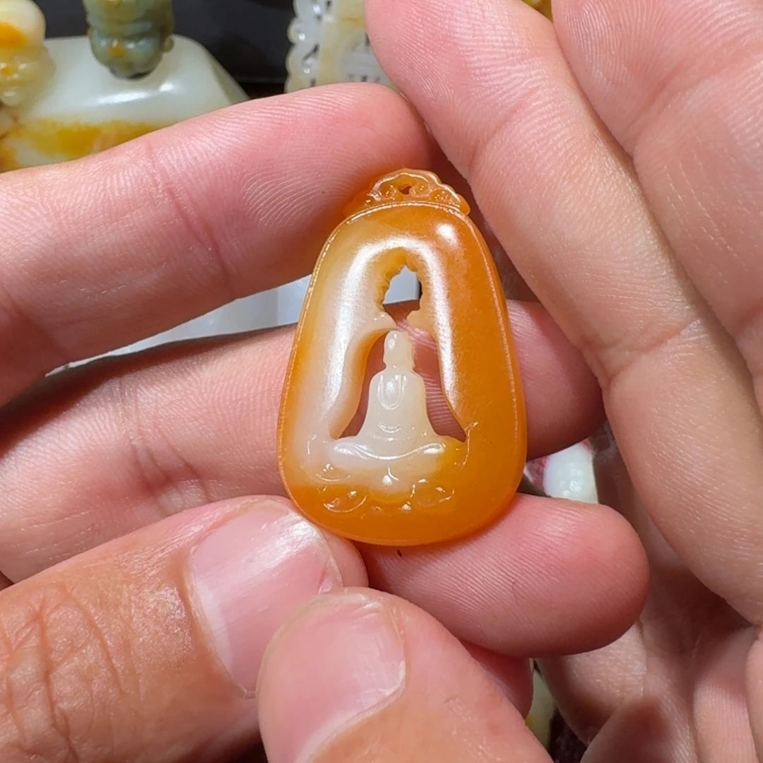 用***3和田玉未镶嵌挂件