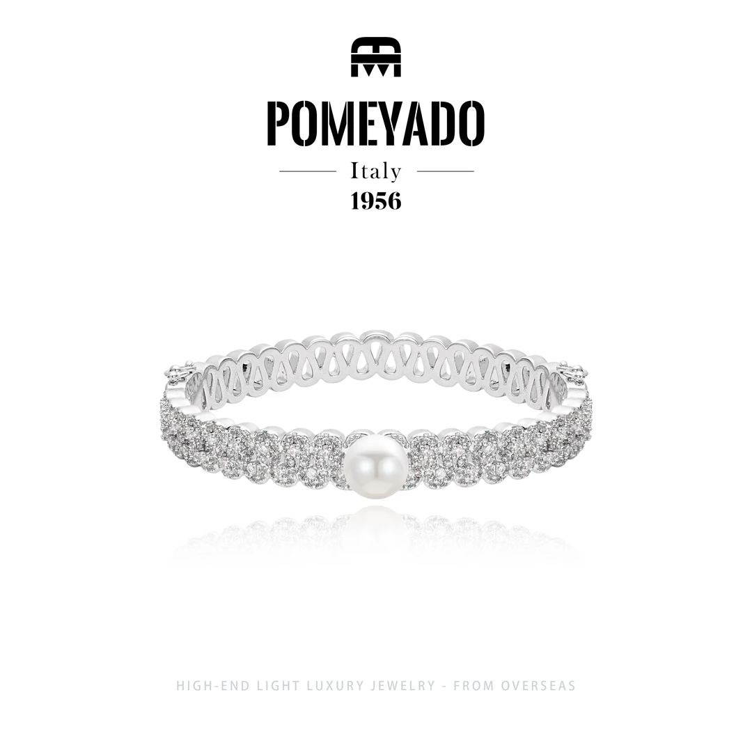 【都柏林夜星】Pomeyado设计款满镶珠珠手镯F0797