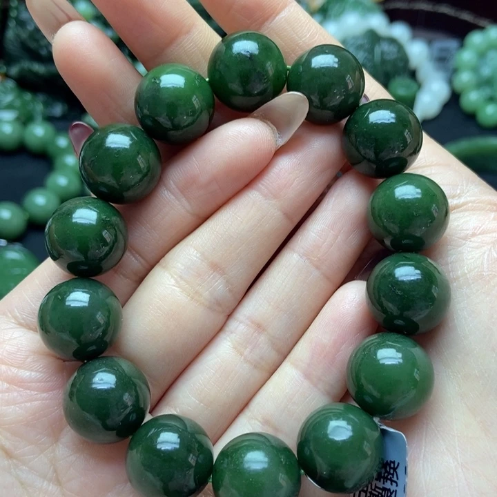 和田玉（碧玉）3手串16m未镶嵌