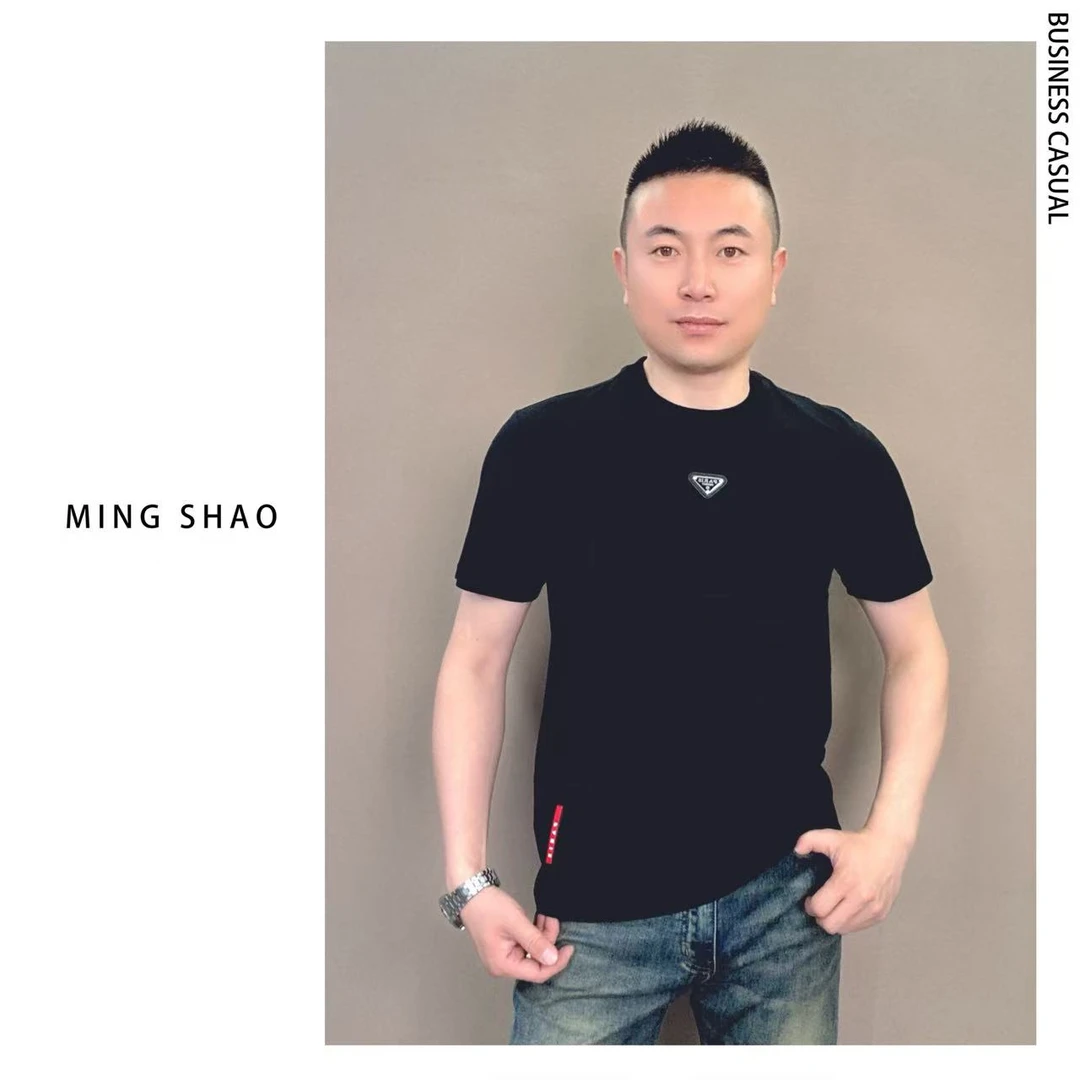 【25666】25年夏季男士轻奢高端圆领T恤舒适柔软百搭透气吸汗亲肤