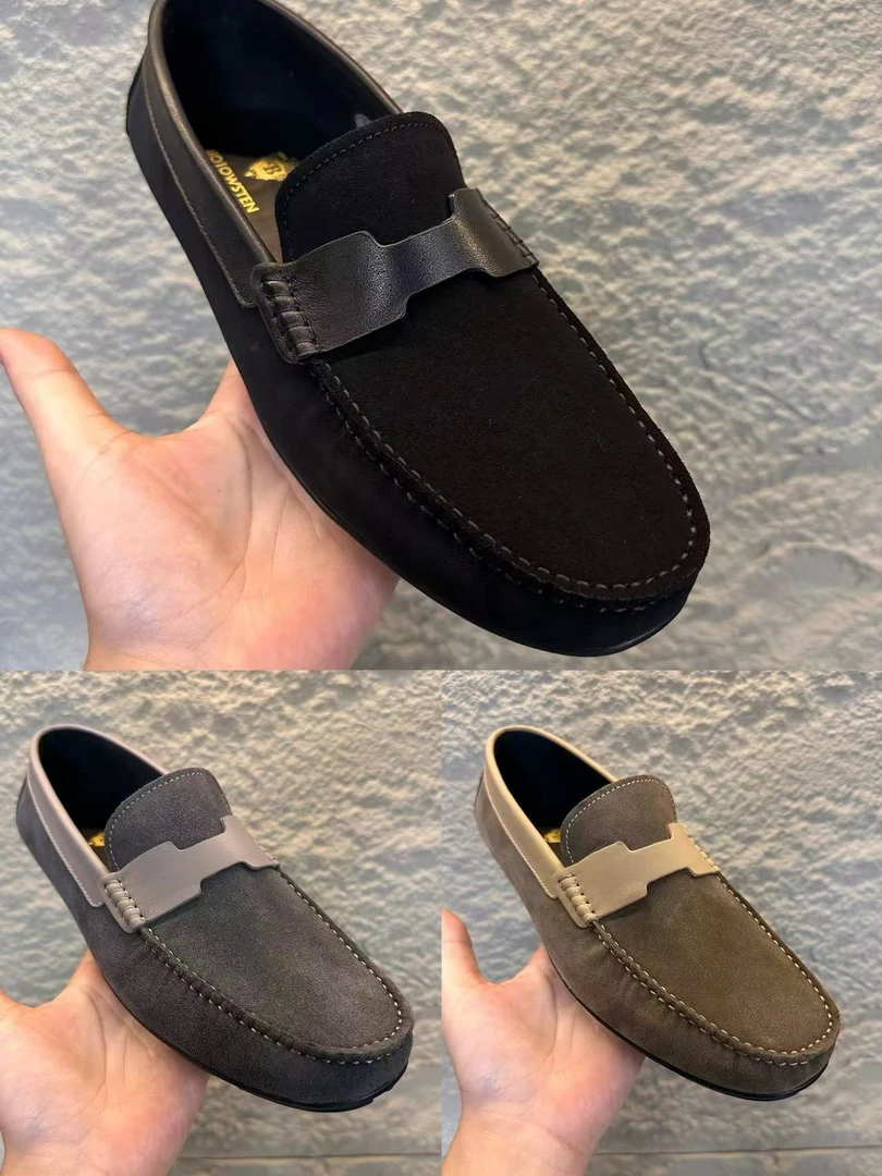 【态度】25新品男士轻奢时尚磨砂休闲乐福鞋-三色