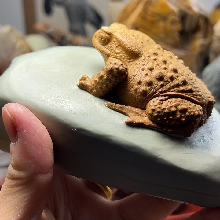 东北石松花石摆件