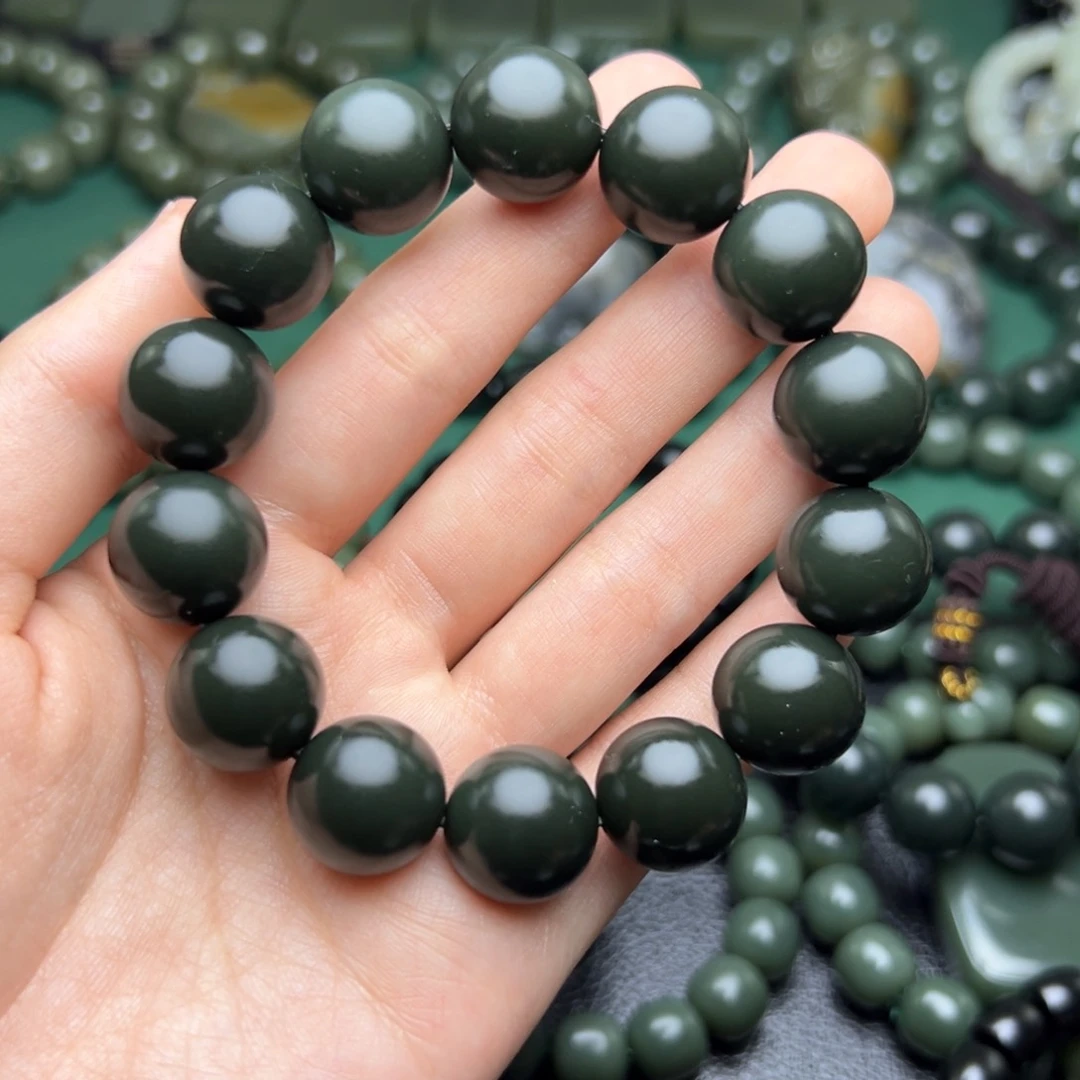 和田玉手链未镶嵌东**韵