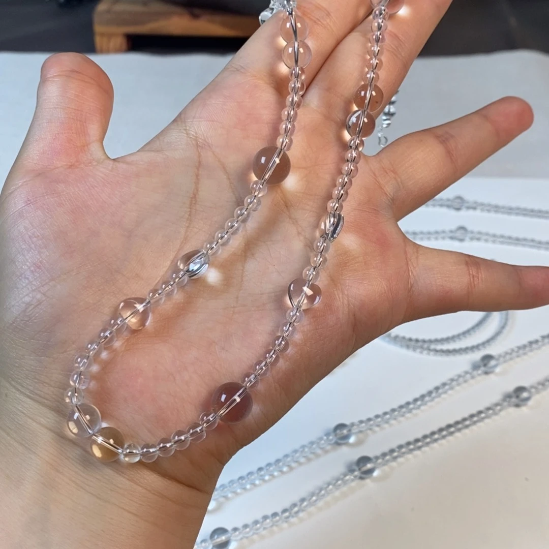 项链白水全净体 爱心泡泡珠