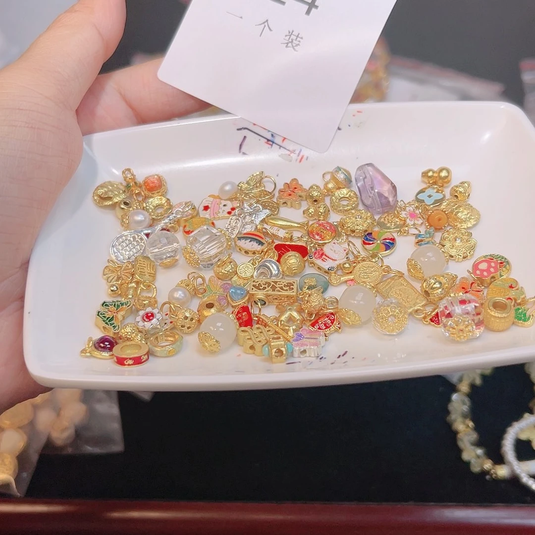 紫晶珠宝半成品银S925镀金镶嵌14