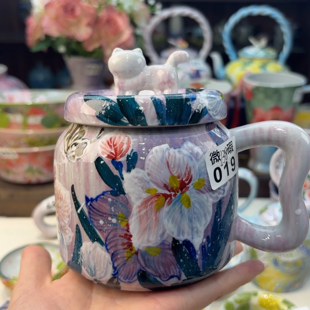 瓷片景德镇手绘高温釉下彩陶瓷茶具