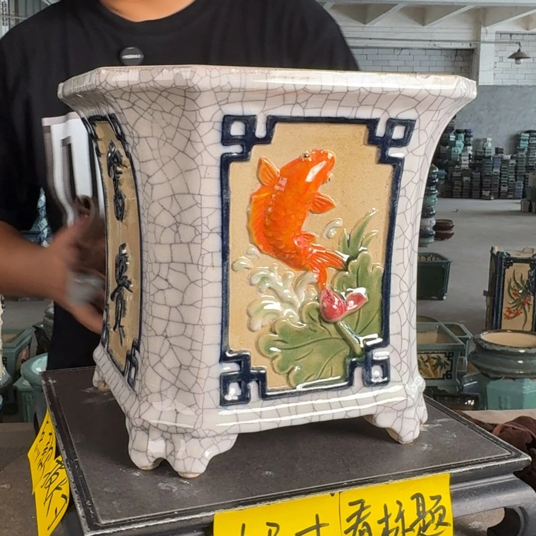 。一风堂石湾花盆 色差 内21*22