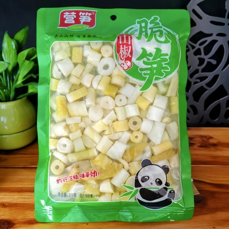 营笋笋丁800g袋云南特产大包办公室追剧休闲山椒竹笋泡椒圈圈笋