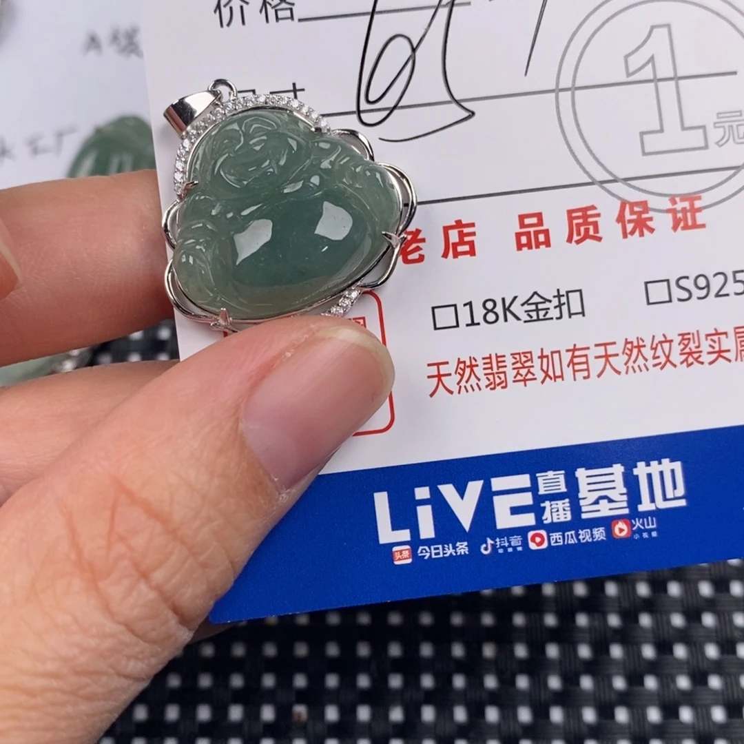翡翠银S925镶嵌颈饰