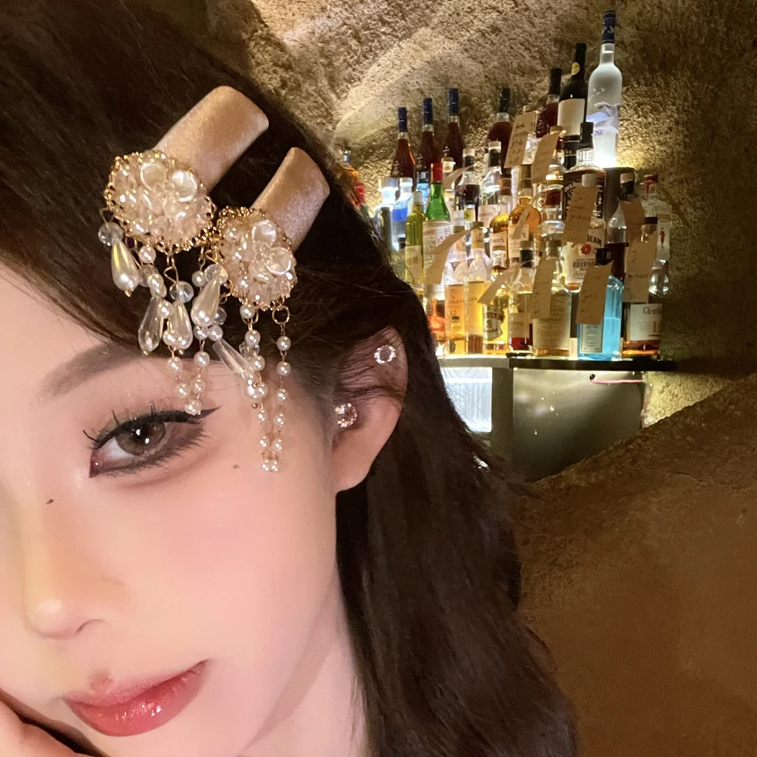 轻奢精致新中式发夹甜美仙气氛围感法式刘海夹发饰