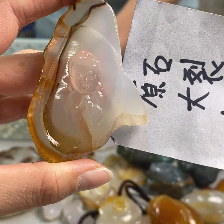 玛瑙/玉髓吊坠(不含链)未镶嵌