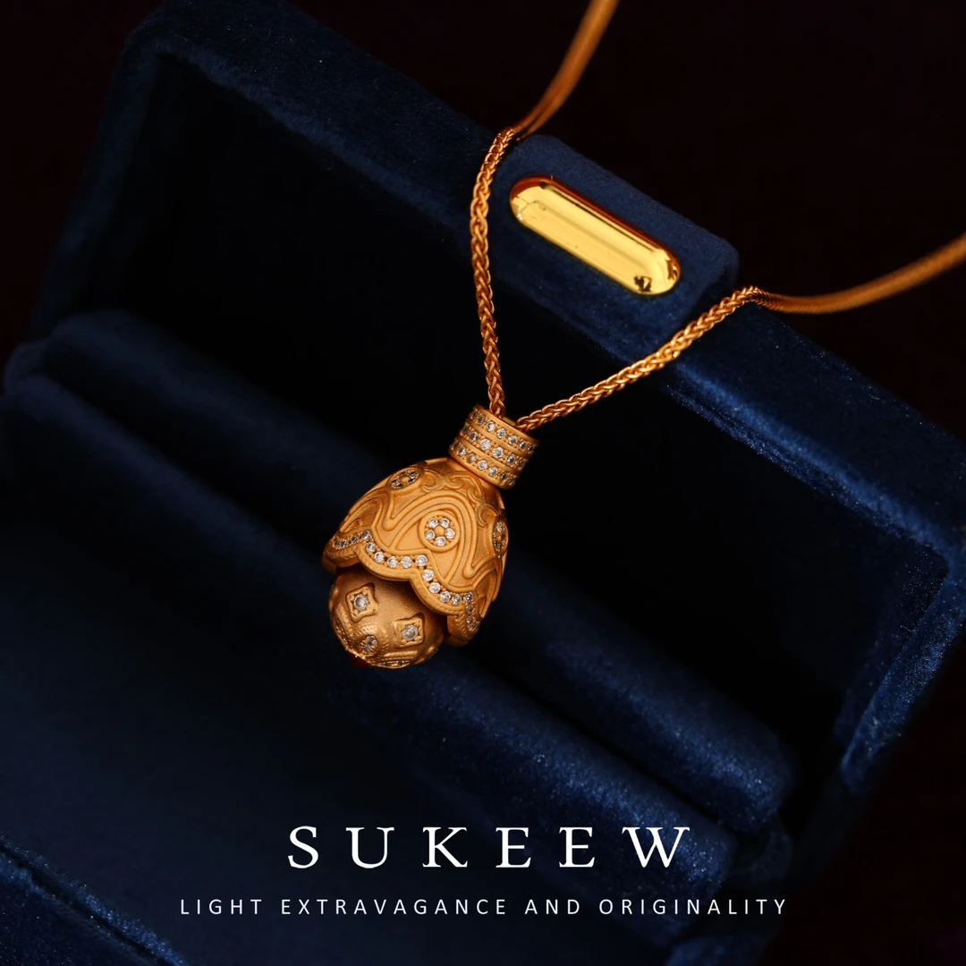 SUKEEW/酥可 镀k金【铃梦】新中式蛋壳时尚项链292201