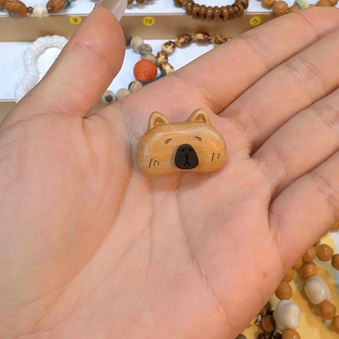 手串星月菩提小熊三通